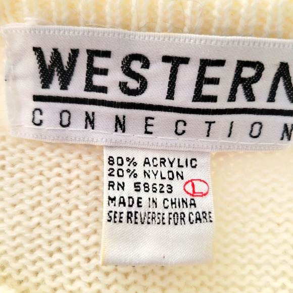 Vintage Beaded Sweater • Cream & Gold • Crew • Large • Stunning - Picture 6 of 8